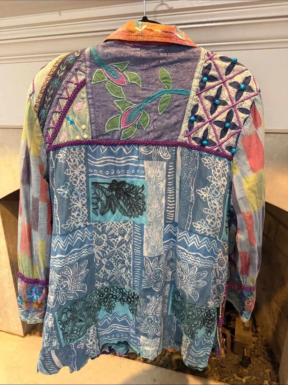 Anage Multicolor Embroidered Patchwork Jacket size medium - Picture 6 of 6